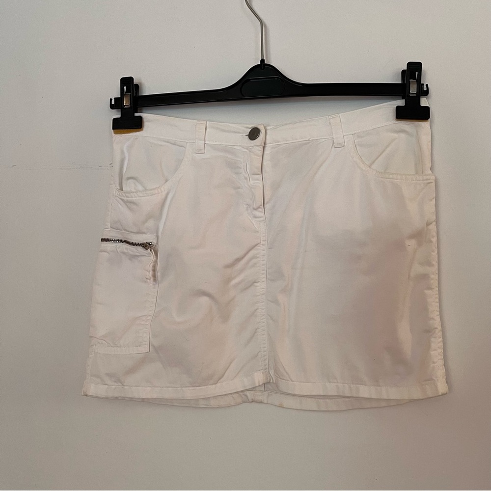 Sisley White Denim Skirt